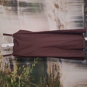 R & K Womens 16 brown fun flowy summer sun dress adjustable straps